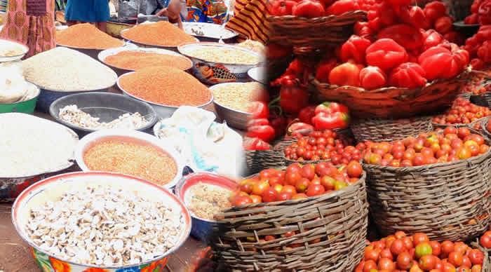 Local foodstuffs from markets and shops