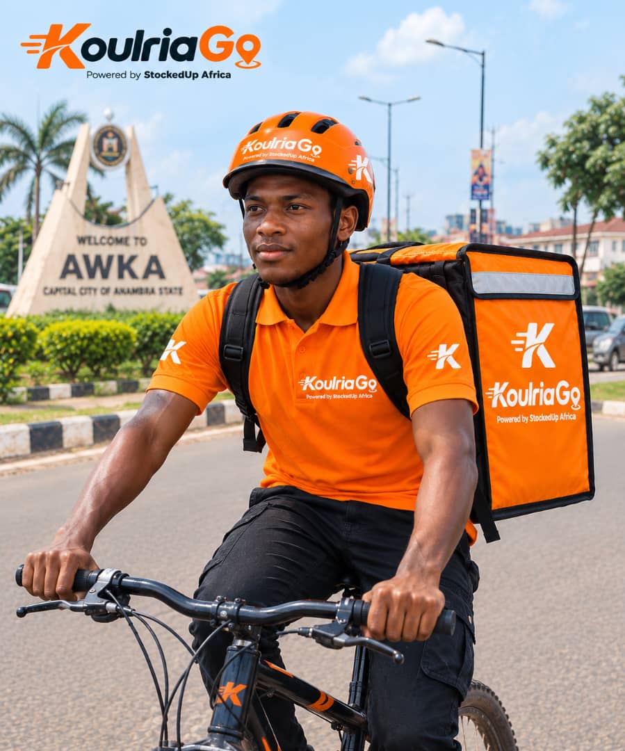 A KoulriaGo rider on a delivery in Awka