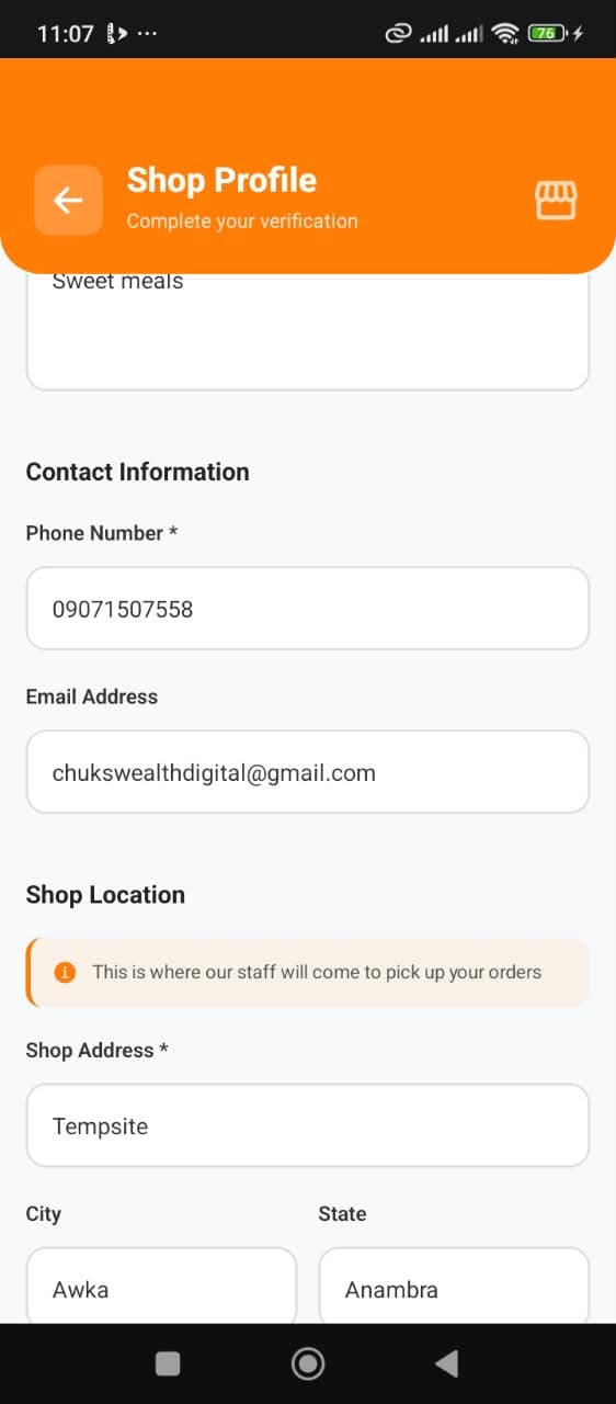 Step 7: Add contact and location